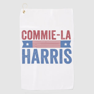 Serviette De Golf Commie-La Harris 2024 Funny Anti Kamala Harris