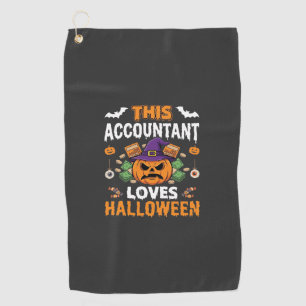 Serviette De Golf Comptable Aime Halloween Citrouille Comptable Desi
