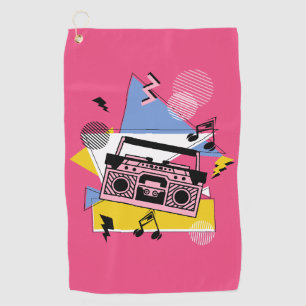 Serviette De Golf Conception de boite de style rétro