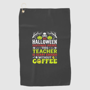 Serviette De Golf Conception de café assez effrayant pour Halloween