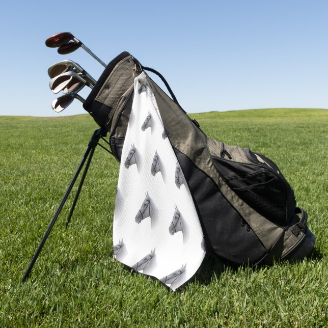 Serviette De Golf Conception de cheval (Vert)
