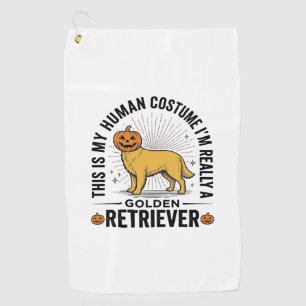 Serviette De Golf Conception de costume de citrouille d'Halloween de