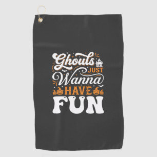 Serviette De Golf Conception de monstres d'Halloween qui veulent jus
