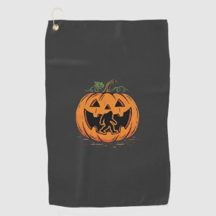 Serviette De Golf Conception de silhouette de citrouille Halloween B