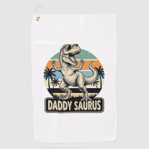 Serviette De Golf Conception de t-shirt de dinosaure rétro Papa Saur