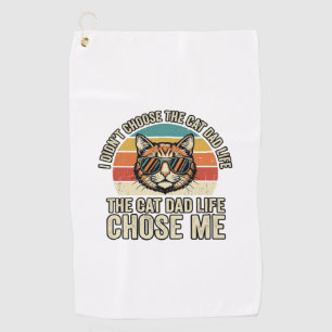 Serviette De Golf Conception de T-Shirt Vintage Cat Dad Life Chose M