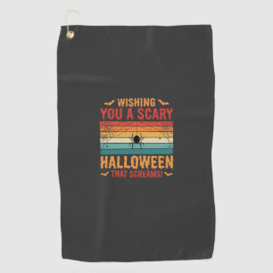 Serviette De Golf Conception de toile d'araignée d'Halloween effraya