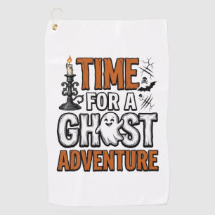 Serviette De Golf Conception de typographie vintage Halloween Ghost