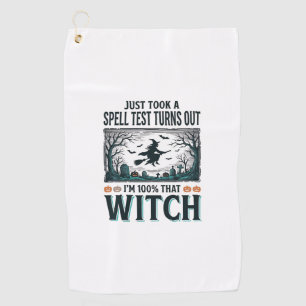 Serviette De Golf Conception de vecteur Halloween humour ADN sorcièr
