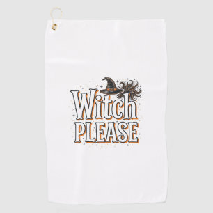 Serviette De Golf Conception de vecteur Halloween sorcière vintage s