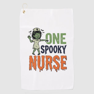 Serviette De Golf Conception de vecteur vintage Halloween d'infirmiè