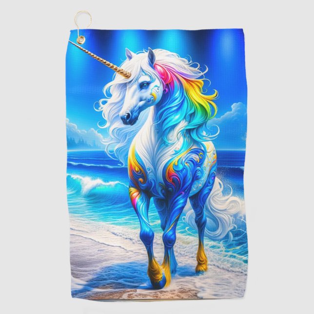 Serviette De Golf Conception Unicorn (Devant)