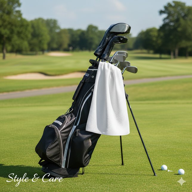 Serviette De Golf Concevez votre rêve blanc (Design Your Dream White Golf Towel)