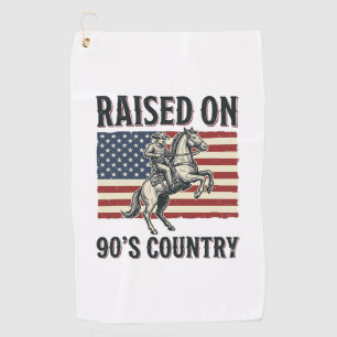 Serviette De Golf Conçu pour Chemise Western Cowboy Country 90s_