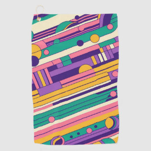 Serviette De Golf Cool, design rétro coloré des années 80/90