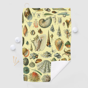 Serviette De Golf Coquillages de coquillages Mollusk Clam Élégant Ar
