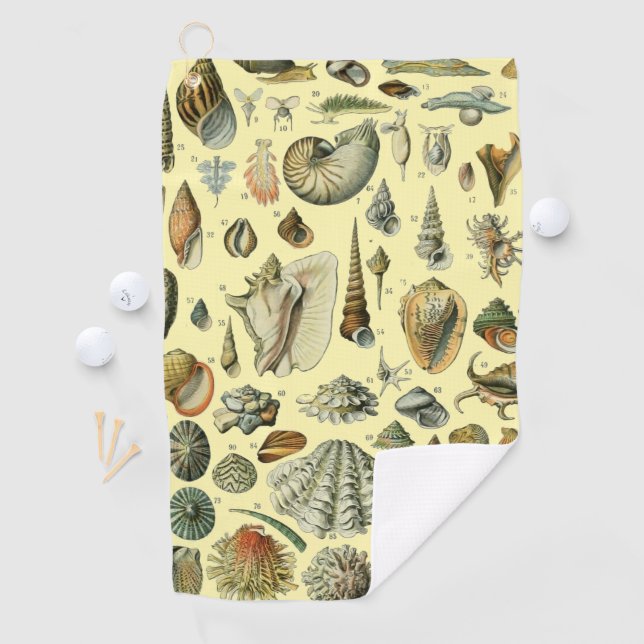 Serviette De Golf Coquillages de coquillages Mollusk Clam Élégant Ar (En situation)
