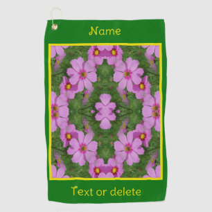 Serviette De Golf Cosmos rose Fleurs de marguerite Nature Personnali