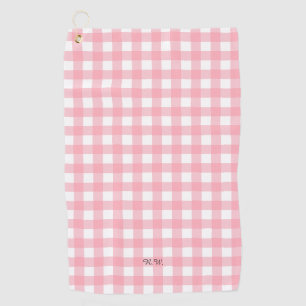 Serviette De Golf Cottagecore En vichy rose