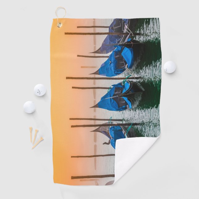 Serviette De Golf Coucher de soleil à Venise (En situation)