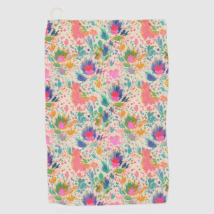 Serviette De Golf Couleur claire et pâle Messager Motif Floral