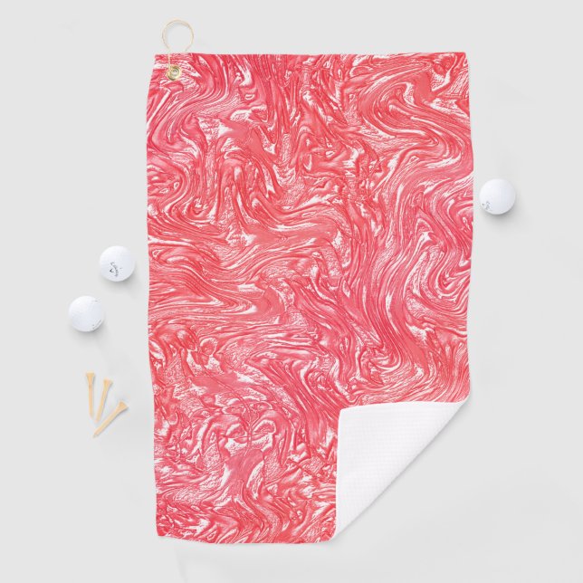 Serviette De Golf Couleur texture "crème fraise nacrée" (En situation)