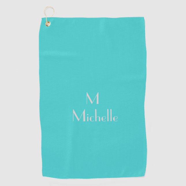 Serviette De Golf Couleur turquoise (Devant)