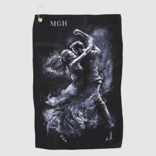 Serviette De Golf Couple de danse monographique personnalisé