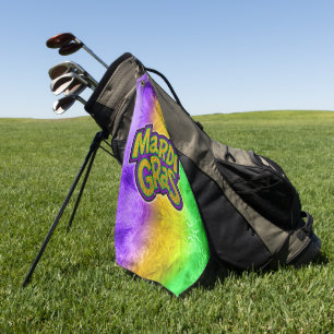 Serviette De Golf Couronne festive de SlipperyJoe thème Mardi Gras r