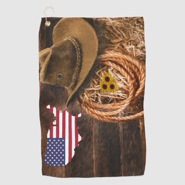 Serviette De Golf Cowboy (Devant)