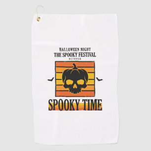 Serviette De Golf Crâne d'Halloween Drôle et Effrayant Citation Vint