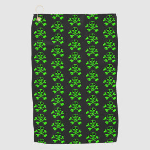 Serviette De Golf crâne vert