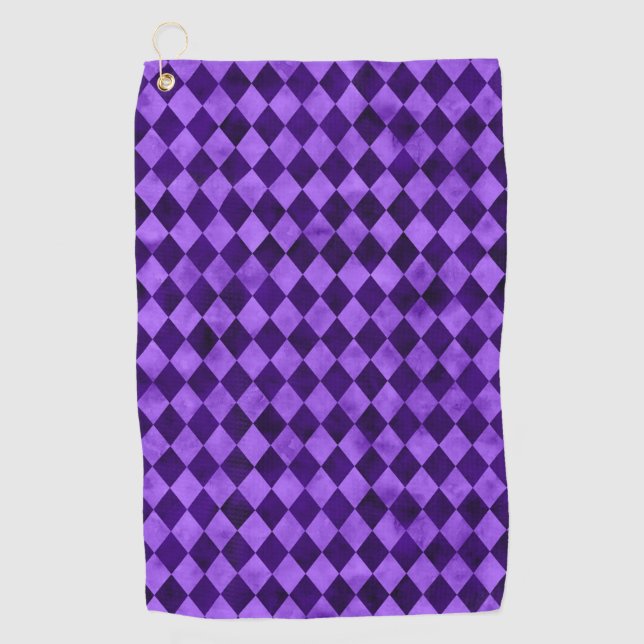 Serviette De Golf Crânes pourpres et séries de tournesols 13 (Devant)