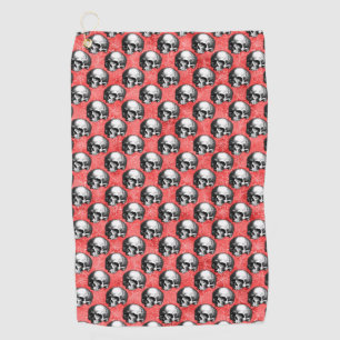 Serviette De Golf Crânes rouges et série Tournesol Conception 8