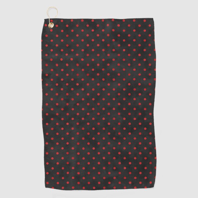 Serviette De Golf Crânes rouges et séries tournesol 14 (Devant)