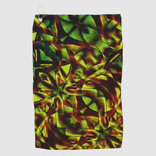 Serviette De Golf Cravates déformés de rubans verts brûlés