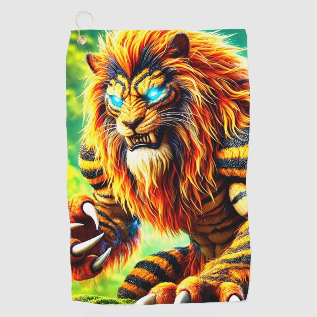 Serviette De Golf Créature du lion (Devant)