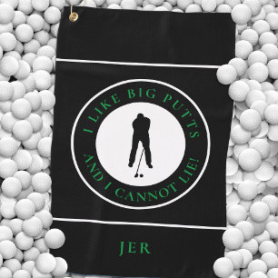 Serviette De Golf Créer Fun Golfeur Moderne Sports Black Green