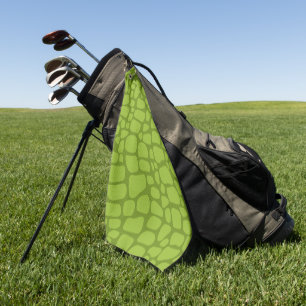Serviette De Golf Crocodile Grandes vertes Sauvage peau d'animal mot