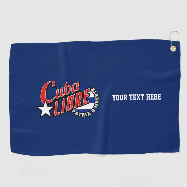 Serviette De Golf Cuba Libre Motto sur une   (Horizontal)