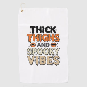 Serviette De Golf Cuisses Épaisses et Vibes Sombres Design Halloween