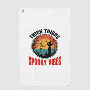 Serviette De Golf Cuisses Épaisses Vibes Sombres Design Halloween Vi