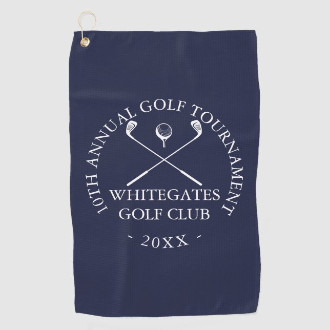 Serviette De Golf Custom Golf Club Tournament Navy Blue (Devant)