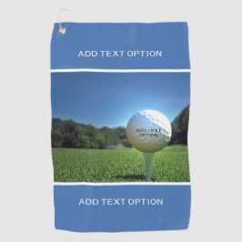Serviette De Golf Custom Text Golf Drive Blue Golf Towne