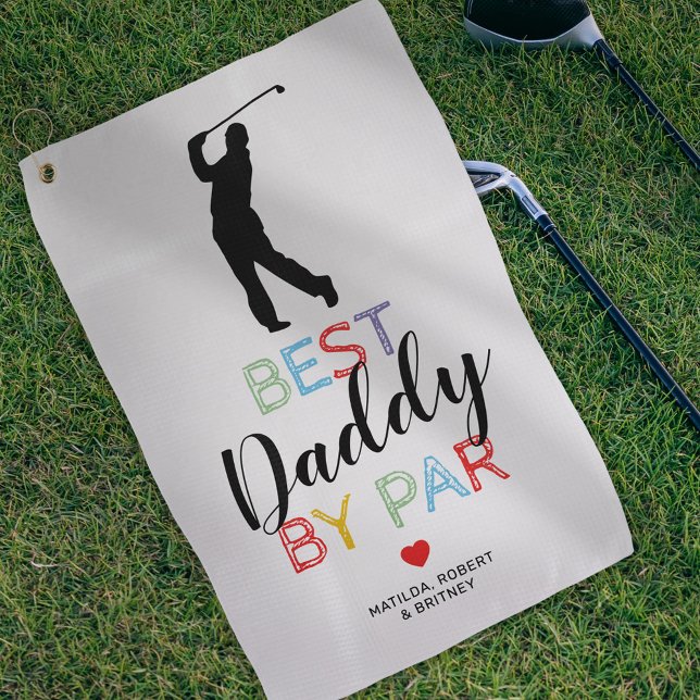 Serviette De Golf Cute Best Daddy By Par Golf Towne (Créateur téléchargé)