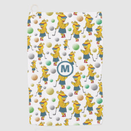 Serviette De Golf Cute Birdie Initial