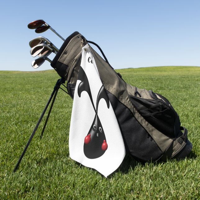 Serviette De Golf Cute Bunny Boxer Lapin (Vert)