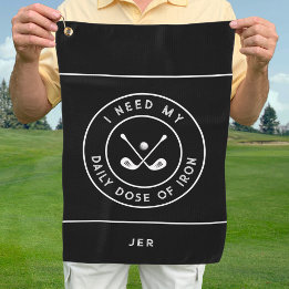Serviette De Golf Cute Golfer Humour Golf Iron Sports Équipement Noi