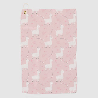Serviette De Golf Cute llama seamless
