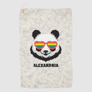 Serviette De Golf Cute Ours Panda Arc en ciel LGBTQ
